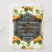 Elegant  Abriot Fruit Wedding Invitation Kaart (Voorkant)