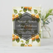 Elegant  Abriot Fruit Wedding Invitation Kaart (Staand voorkant)