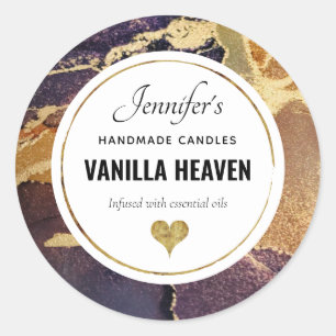 Elegant Abstract Agaat Alcohol Ink Business Ronde Sticker