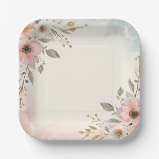 Elegant Abstract Art Decoratief Bord (Voorkant)