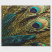 Elegant Abstract Blauwgroen blauw goudpels | Cadeaupapier (Vlak)