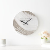 Elegant Abstract Bleek goudmarmer Agate Grote Klok (Huis)