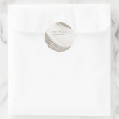 Elegant Abstract Bleek goudmarmer Agate Ronde Sticker (Tas)