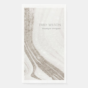 Elegant Abstract Bleek goudmarmer Agate Servet