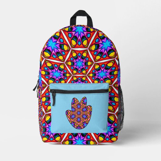 Elegant Abstract bloemmotief Bedrukte Rugzak (Voorkant)