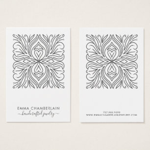 Elegant Abstract bloemmotief Visitekaartje