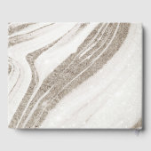 Elegant Abstract Bord Gold Marble Agate Wedding Gastenboek (Achterkant)