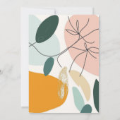 Elegant Abstract botanisch Wenskaart Bedankkaart (Achterkant)