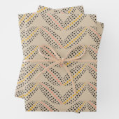 Elegant Abstract Botanische Stippen Patroon Sand B Inpakpapier Vel (In situ)