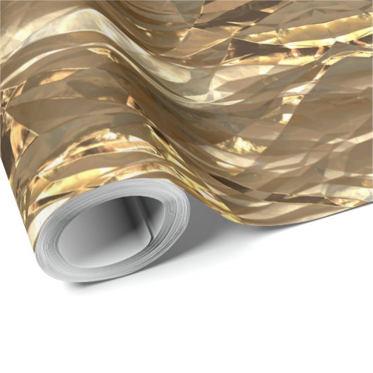 Elegant Abstract bruin goudzoekend Cadeaupapier (Rol Hoek)