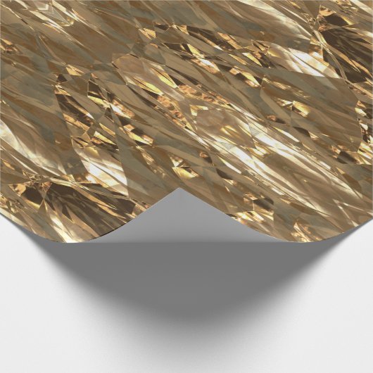 Elegant Abstract bruin goudzoekend Cadeaupapier (Hoek)