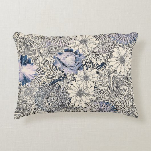 Elegant  Abstract Floral Achtergrond | Accent Kussen (Voorkant)