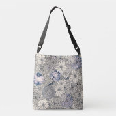 Elegant Abstract Floral Achtergrond | Crossbody Tas (Achterkant)