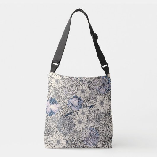 Elegant Abstract Floral Achtergrond | Crossbody Tas (Voorkant)