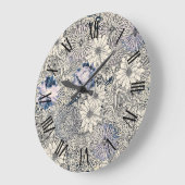 Elegant Abstract Floral Achtergrond | Grote Klok (Hoek)