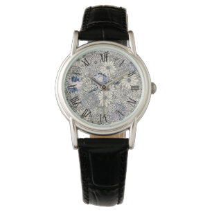 Elegant  Abstract Floral Achtergrond   Horloge