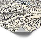 Elegant Abstract Floral Achtergrond | Poster (Hoek)