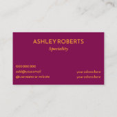 Elegant abstract fluweel waterverf Visitekaartje (Achterkant)
