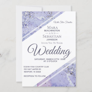 *~* Elegant Abstract Glitter AR17 Wedding Kaart