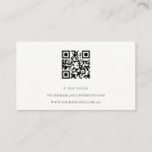 Elegant Abstract Glitter Ivory Gold QR-code Visitekaartje (Achterkant)