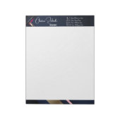 Elegant Abstract Gold Blue Roze Notitieblok (Gedraaid)