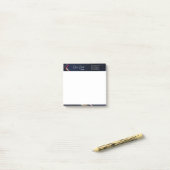 Elegant Abstract Gold Blue Roze Post-it® Notes (Op bureau)