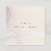 Elegant Abstract Gold Paars Logo Hartelijk dank Vierkante Visitekaartje (Voorkant)