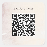 Elegant Abstract Gold Paarse Waterverf QR-code