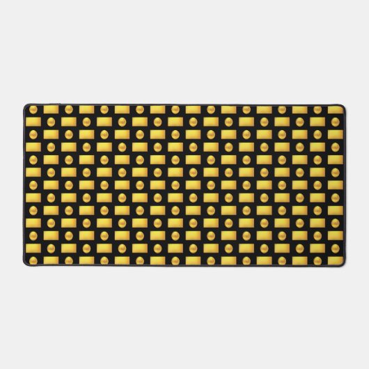 Elegant Abstract Golden & Black Bureaumat (Voorkant)