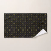 Elegant Abstract Golden Dotted Design op zwart Bad Handdoek (Handdoek)