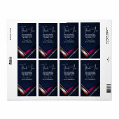 Elegant Abstract Goud Blauw Bedank Box Label (Full Sheet)