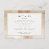 Elegant Abstract Goud Monogram Bruiloft Details Informatiekaartje (Voorkant)