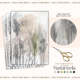 Elegant Abstract Gray Decoupage Tissue Paper Tissuepapier