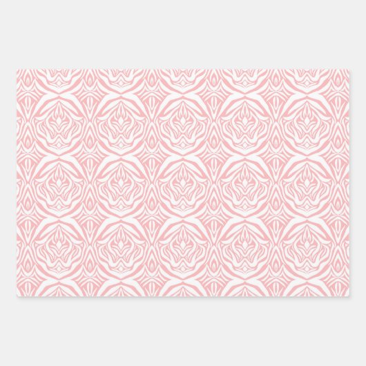 Elegant Abstract in roze en witte kerst Inpakpapier Vel (Voorkant 3)