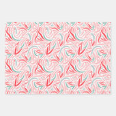 Elegant Abstract in roze en witte kerst Inpakpapier Vel (Voorkant)