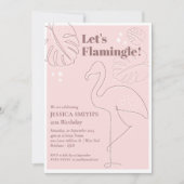 Elegant Abstract Lets Flamingle Birthday Kaart (Voorkant)