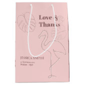 Elegant Abstract Lets Flamingle Medium Cadeauzakje (Voorkant)