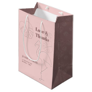 Elegant Abstract Lets Flamingle Medium Cadeauzakje