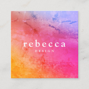 Elegant abstract, levendig, kleurrijk grafisch ont vierkante visitekaartje