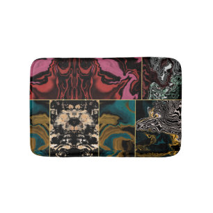 Elegant abstract marmerpatroon badmat