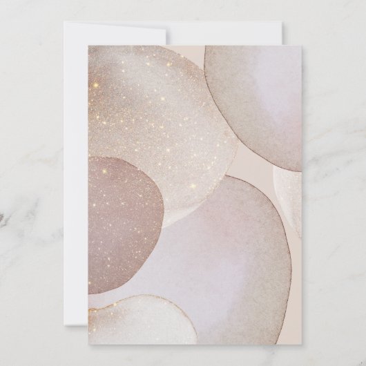 ELEGANT ABSTRACT MATERIAAL, GOLD WEDING KAART (Achterkant)