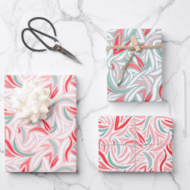 Elegant Abstract met witte kerst Inpakpapier Vel