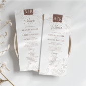 Elegant Abstract minimalistisch huwelijksprogramma