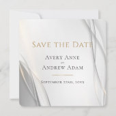 Elegant Abstract Modern Wedding Save The Date (Voorkant)