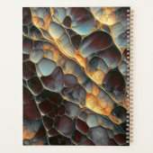 Elegant Abstract mozaïek met gedurfd bronzen naamb Planner (Achterkant)