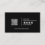 Elegant abstract ontwerp met QR-code Visitekaartje (Achterkant)