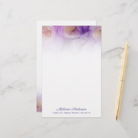 Elegant Abstract Paars Roos — Papier