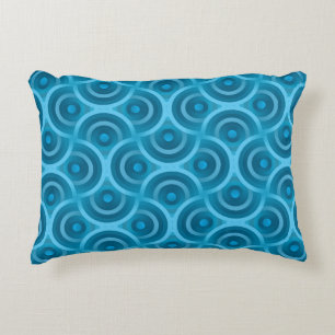 Elegant abstract rimpel naadloos blauw achteraan accent kussen