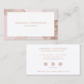 Elegant Abstract Roos Gold Foil | Visitekaartje (Voorkant / Achterkant)