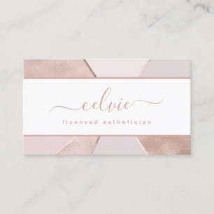 Elegant Abstract Roos Gold Foil   Visitekaartje